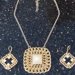 Heidi Klum Curblink Gemstone 18” Neck & Ear Set